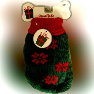 Small Pet Dog Puppy Snowflake Sweater Holiday Christmas Winter Wear Coat Warm